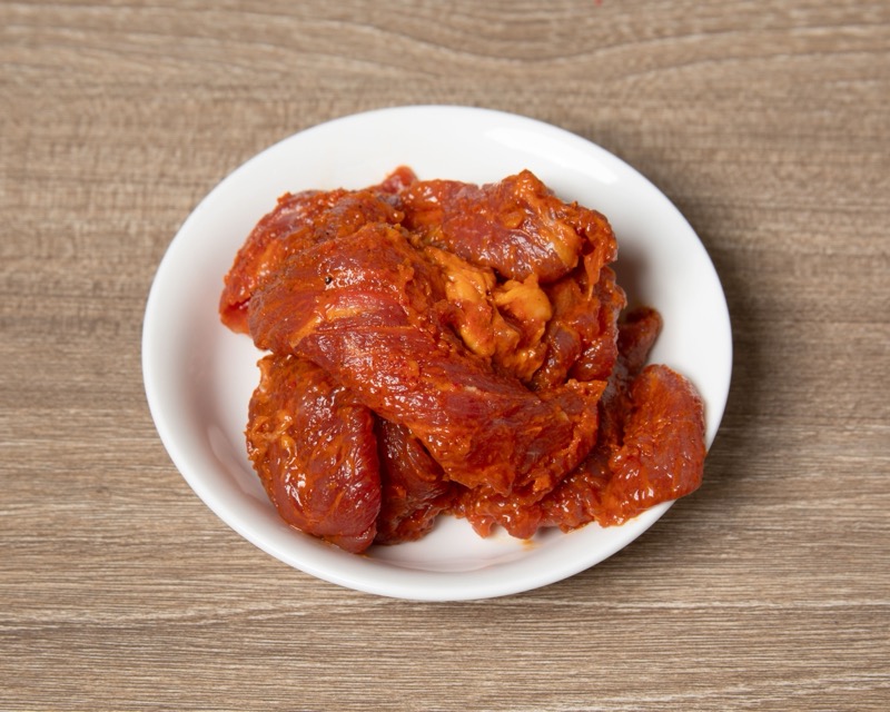 Marinated spicy beef topping for malatang