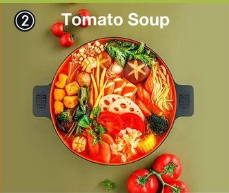 Tomato Soup malatang base, tangy and savory